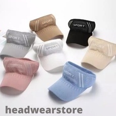 Headwearstore Topi Senam cewek/Topi Joging/Topi Gowes/Topi Zumba SPORT/Topi Golf sport garis