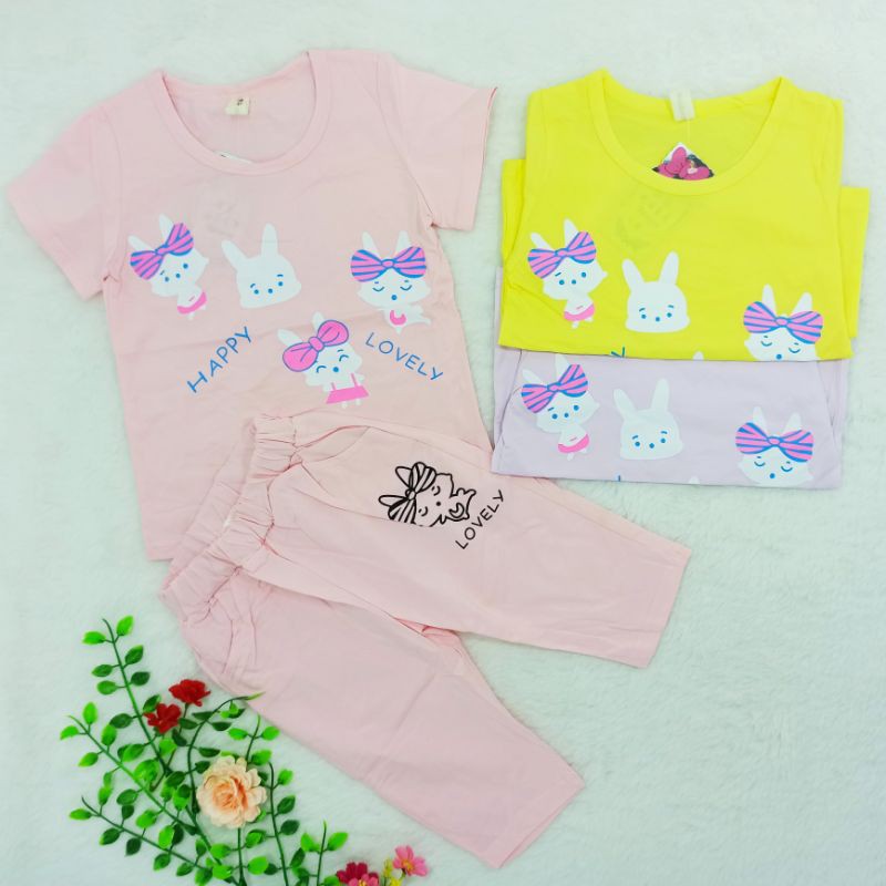 Ss#510 Pakaian Anak Perempuan size 1-4tahun / Setelan Anak Perempuan Bahan Kaus Kualitas Premium