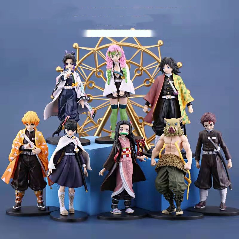 Action figure model Anime Demon Slayer Kimetsu No Yaiba Untuk Dekorasi