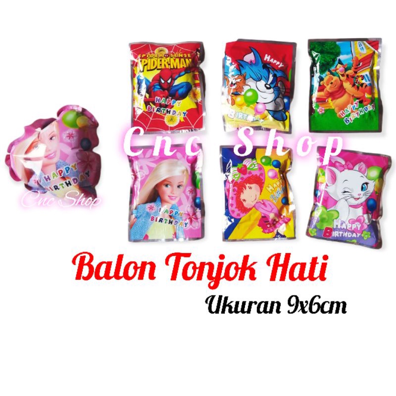 Bombag Bombeg Hati Balon Tonjok / injek Mainan Anak Murah Unik