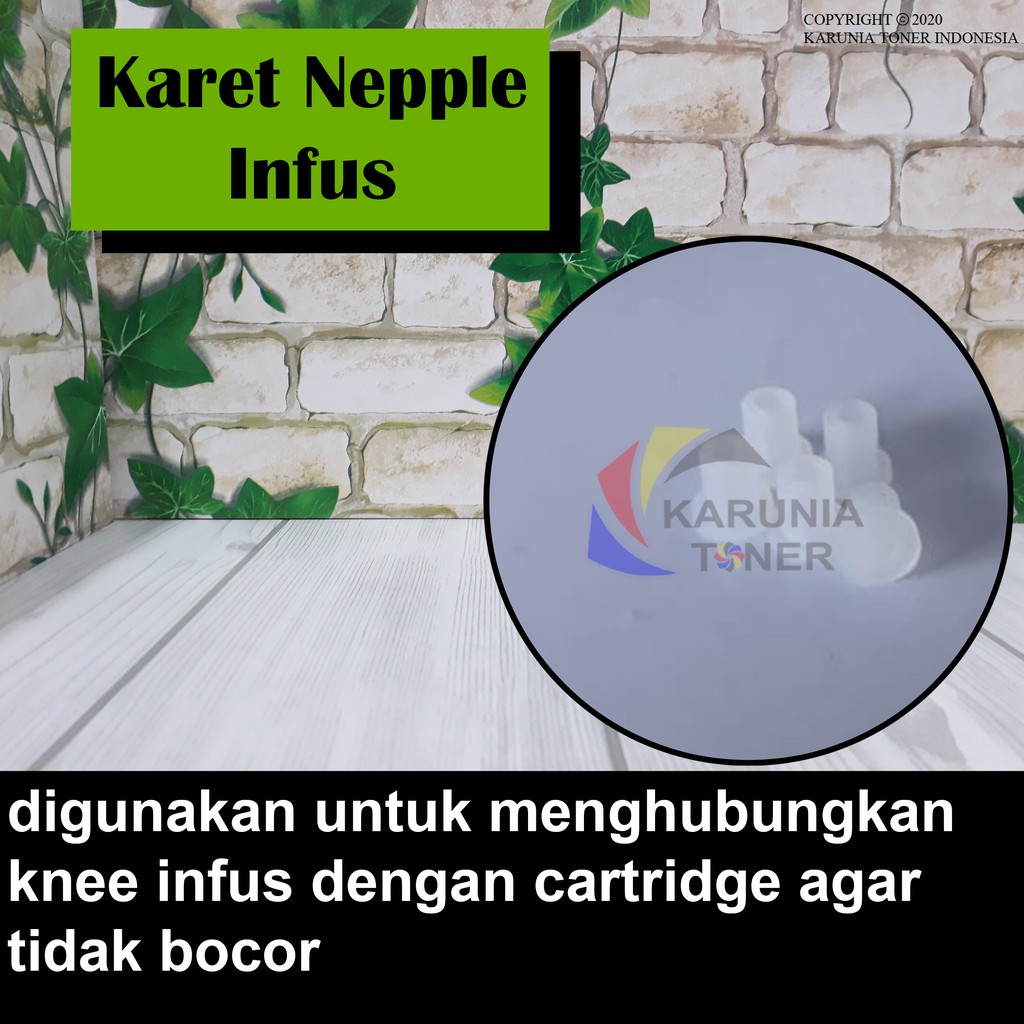 Karet Nepple Infus Modifikasi Sumpel Catridge Printer Canon Epson HP