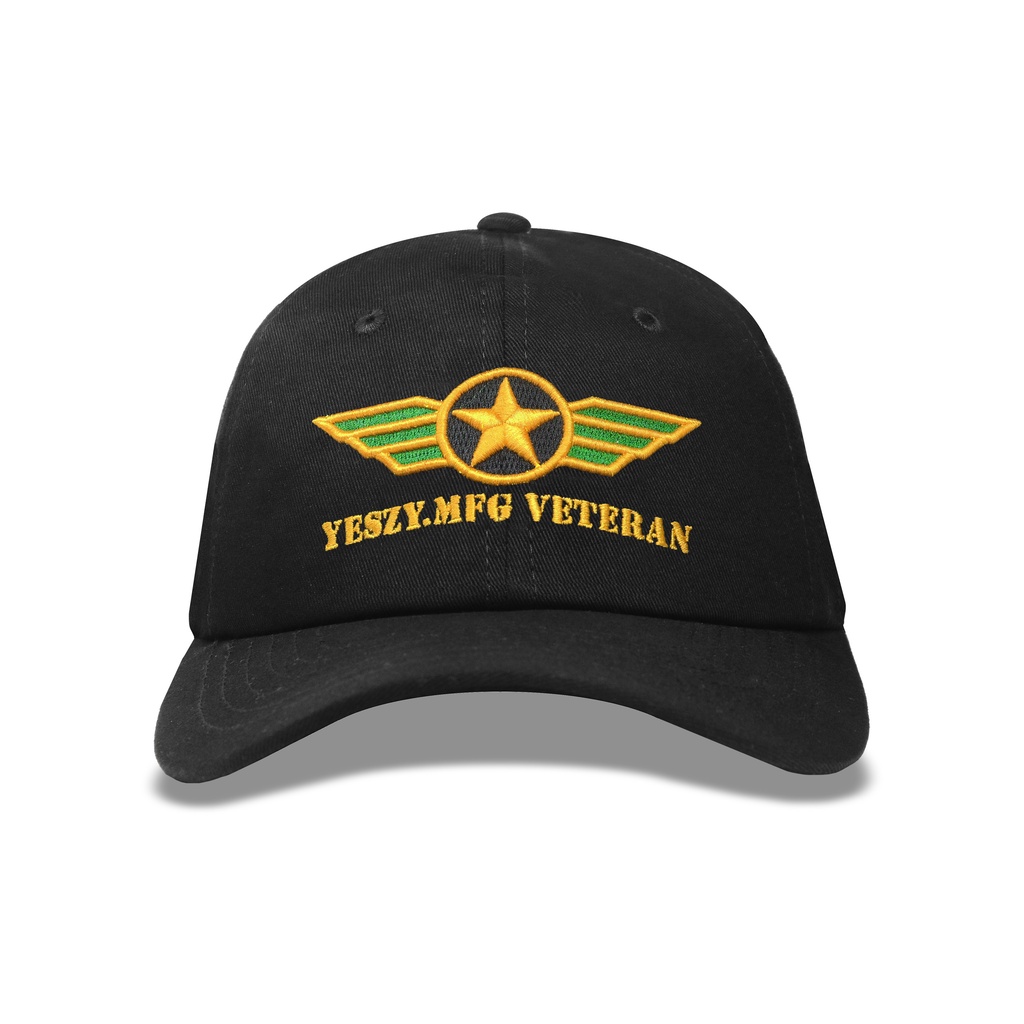 YESZY.MFG Black Polo Cap Veteran