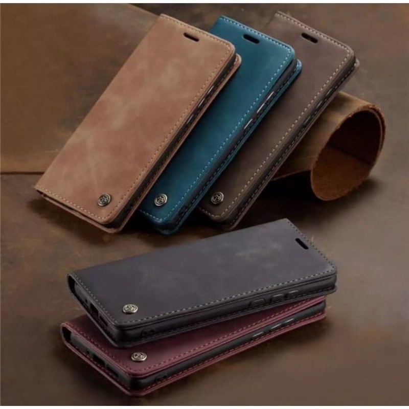 Case Sarung Dompet Vivo v20 / vivo V21 / vivo v21 4G/ vivo v21 5g / V23E flip laether  bahan kulit