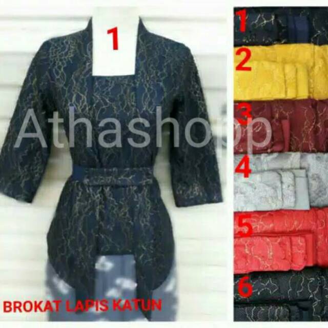 Terbaru Kebaya  Modern Kutubaru Brokat  Encim Brukat Jumbo  