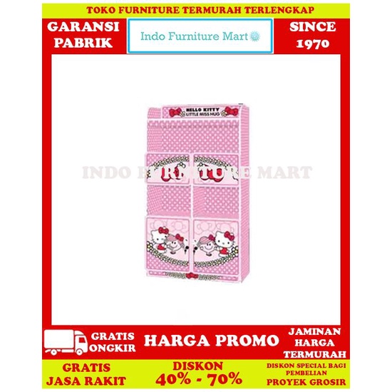 Rak Buku Lemari Buku Anak Kea Panel Multi Hello Kitty Little MissHugh