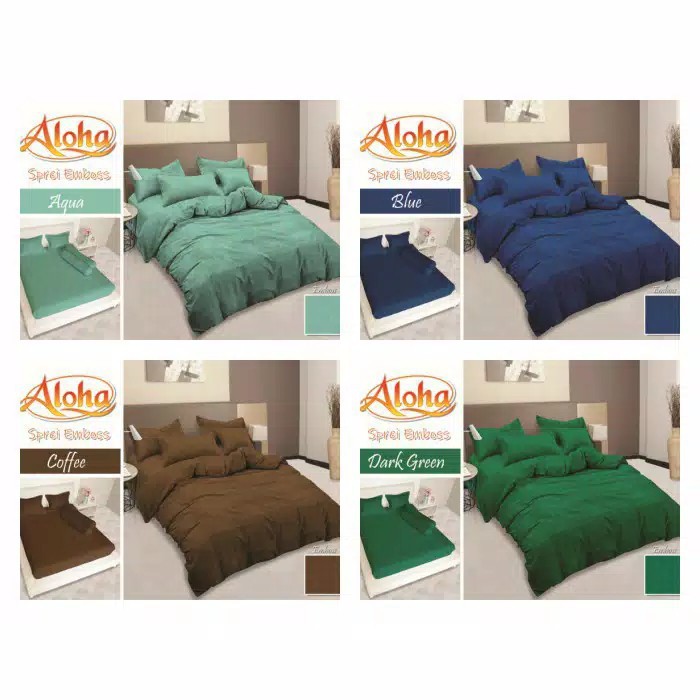 Ss Sprei Emboss Polos ALOHA Jacquard 160 160X200 Queen Size No 2 Termurah Best Seller