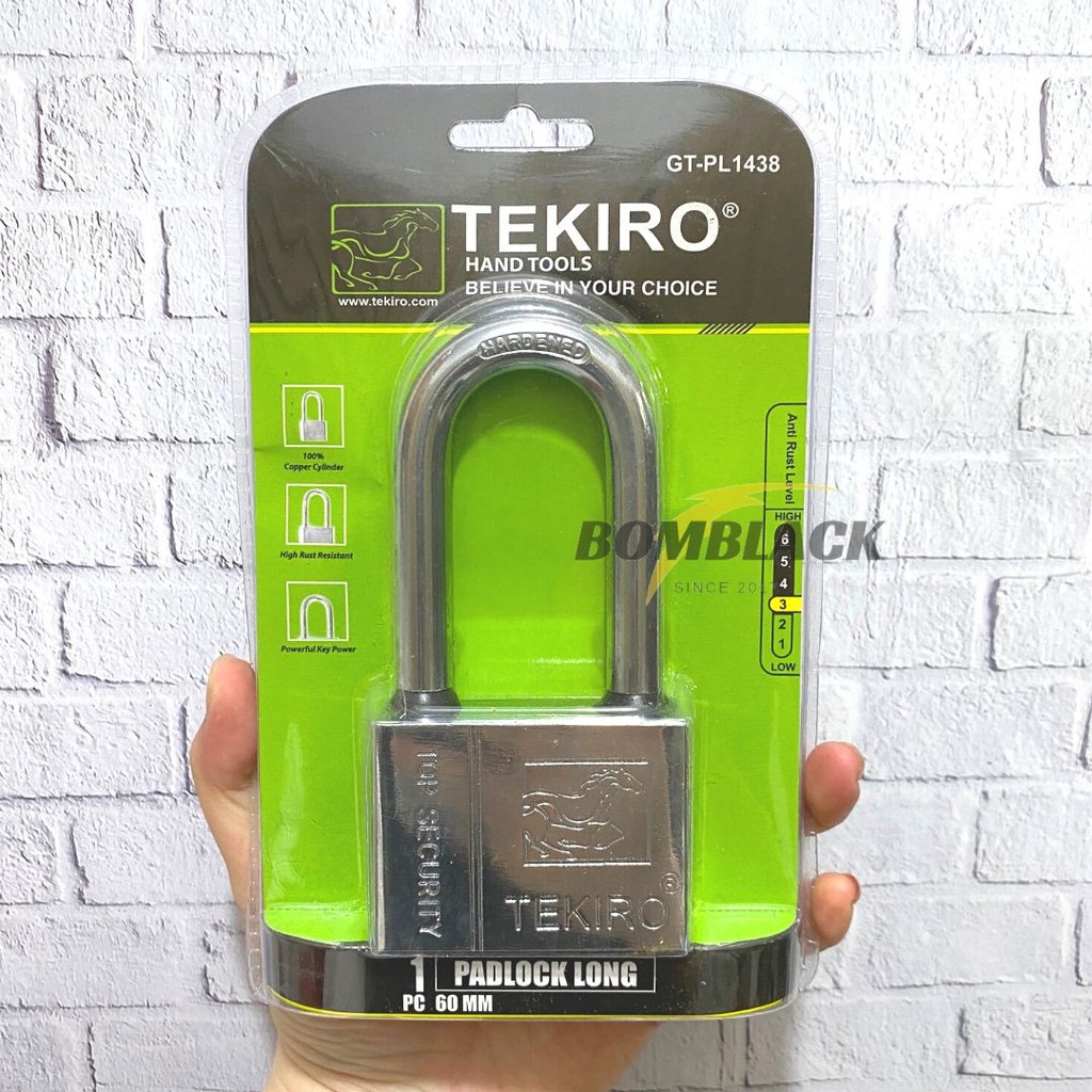 Gembok Panjang 60mm TEKIRO Rumah Pintu Pagar Motor Padlock Long