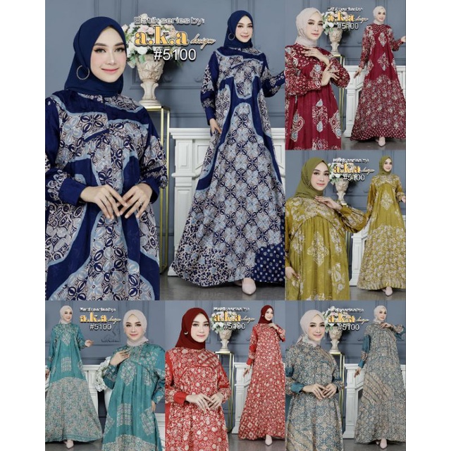 5100 GAMIS BATIK WANITA DRESS BATIK BABY PREMIUM SEMI SUTRA|a.k.a design