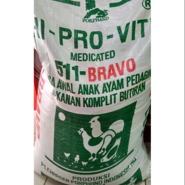 PAKAN AYAM 511 @1 Kg - Pokphand 511B PAKAN AYAM PROTEIN TINGGI 511 BRAVO