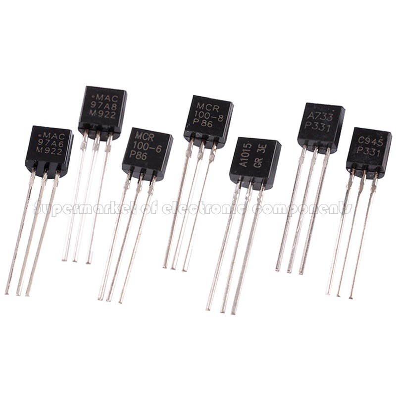 50 Pcs Sirkuit Elektronik MAC97A8 MAC97A6 MCR100-6 MCR100-8 2SC1815 2SA1015 2SA733 2SC945 MCR100 97A8 C18156 A1533A