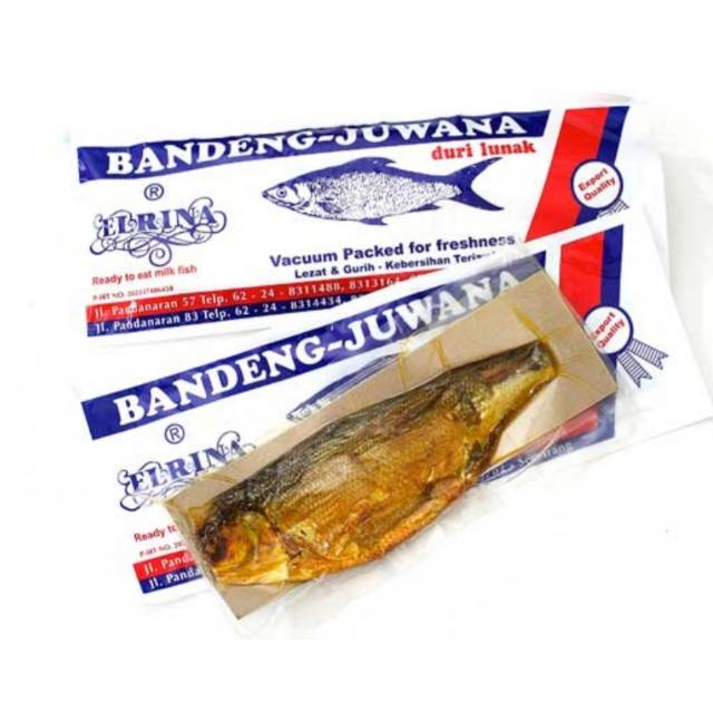 

Bandeng Juwana Elrina, duri lunak vacum kering (kecil)