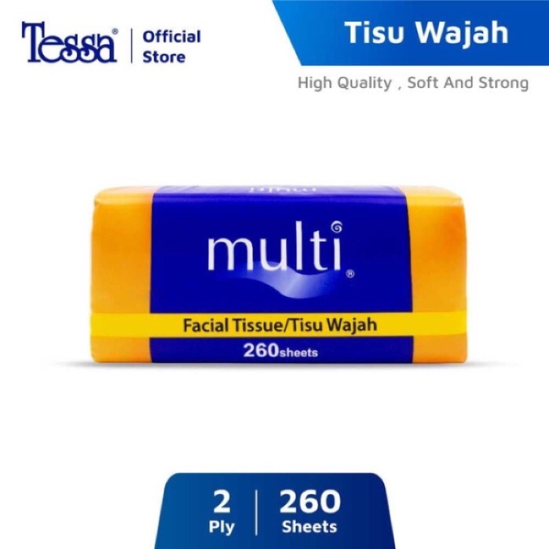 Tessa Multi Facial Tissue 260 Sheet Tisu Wajah