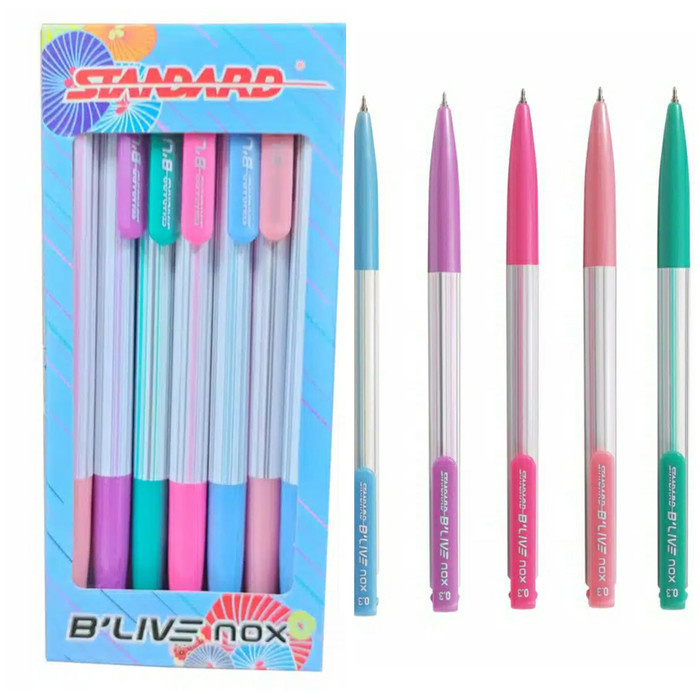 

PROMO Standard Pen Pulpen B'LIVE nox 0.3 Isi 12 Ballpoint BLIVE nox - Hitam