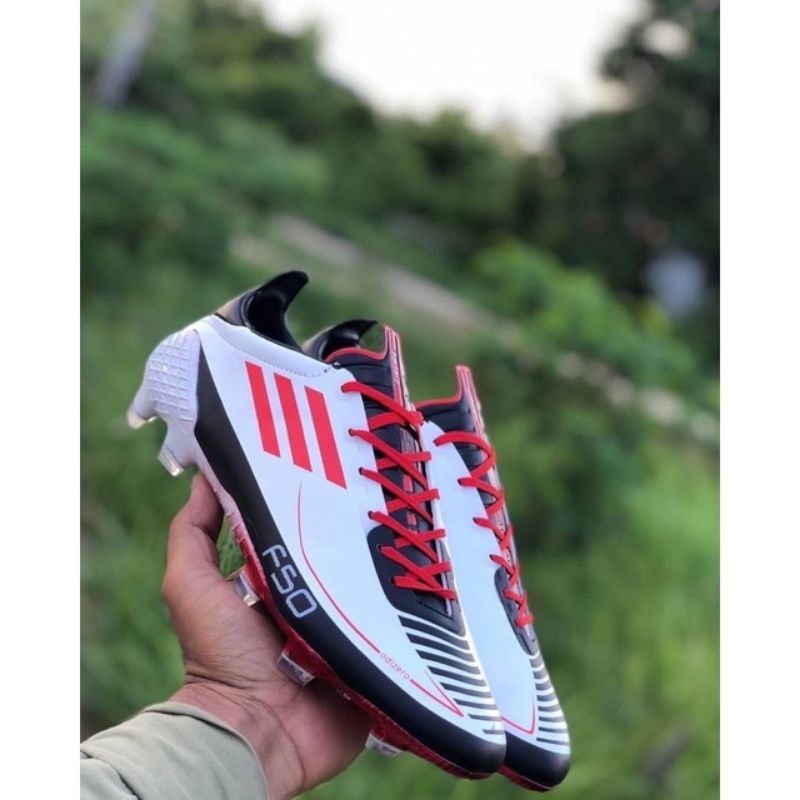 Sepatu Bola Adidas F50 Adizero White Red