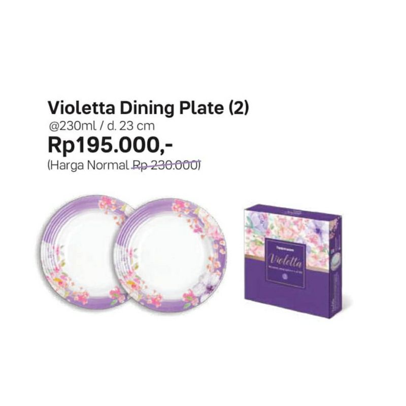 Violetta dining plate/soup bowl (2) ori 100%