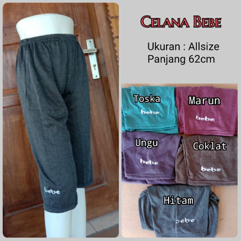 Celana wanita, lengging pendek 3/4, celana bebe, celamis pendek celana pendek kembang