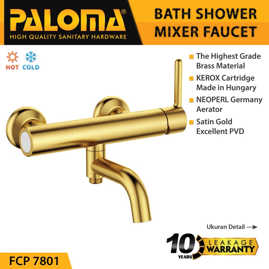 PALOMA FCP 7801 Keran Mixer Bathtub Shower Mandi Panas Dingin Kran Air