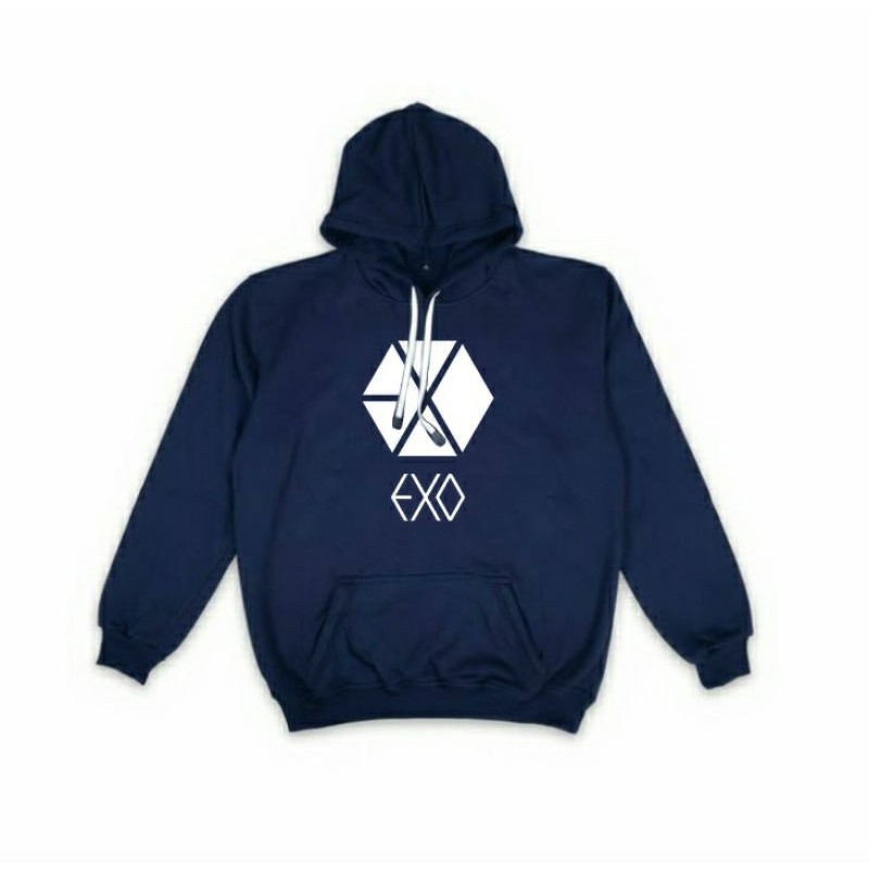 S - XXXX(6XL) Hoodie EXO Basic Simple Logo Jaket KPop BIGSIZE OVERSIZE Pria Wanita Kpopers 5XL 4XL