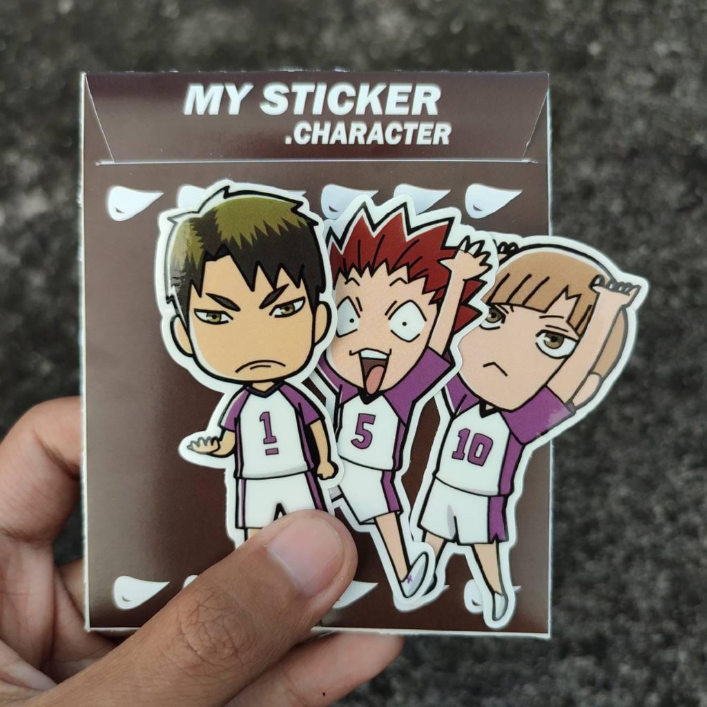 Sticker Anime Terlengkap - Stiker Haikyuu Kode 2 - 1set isi 9