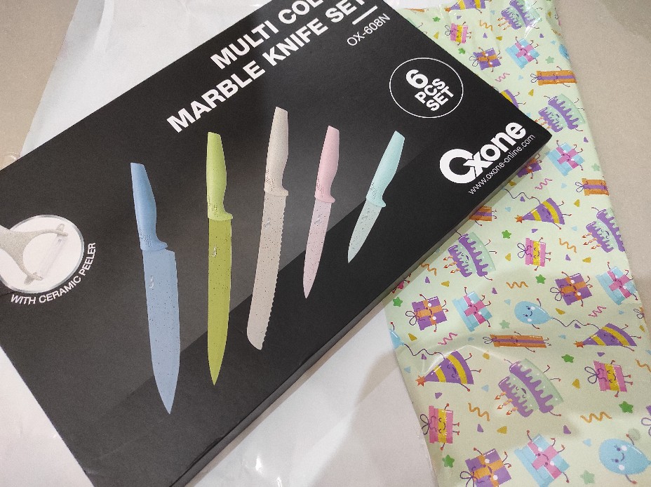 Oxone Black Marble Pisau Dapur Knife Set Ox-605 / Ox-609n - Hitam / Ox-608n - Warna / Ox-617 - Putih