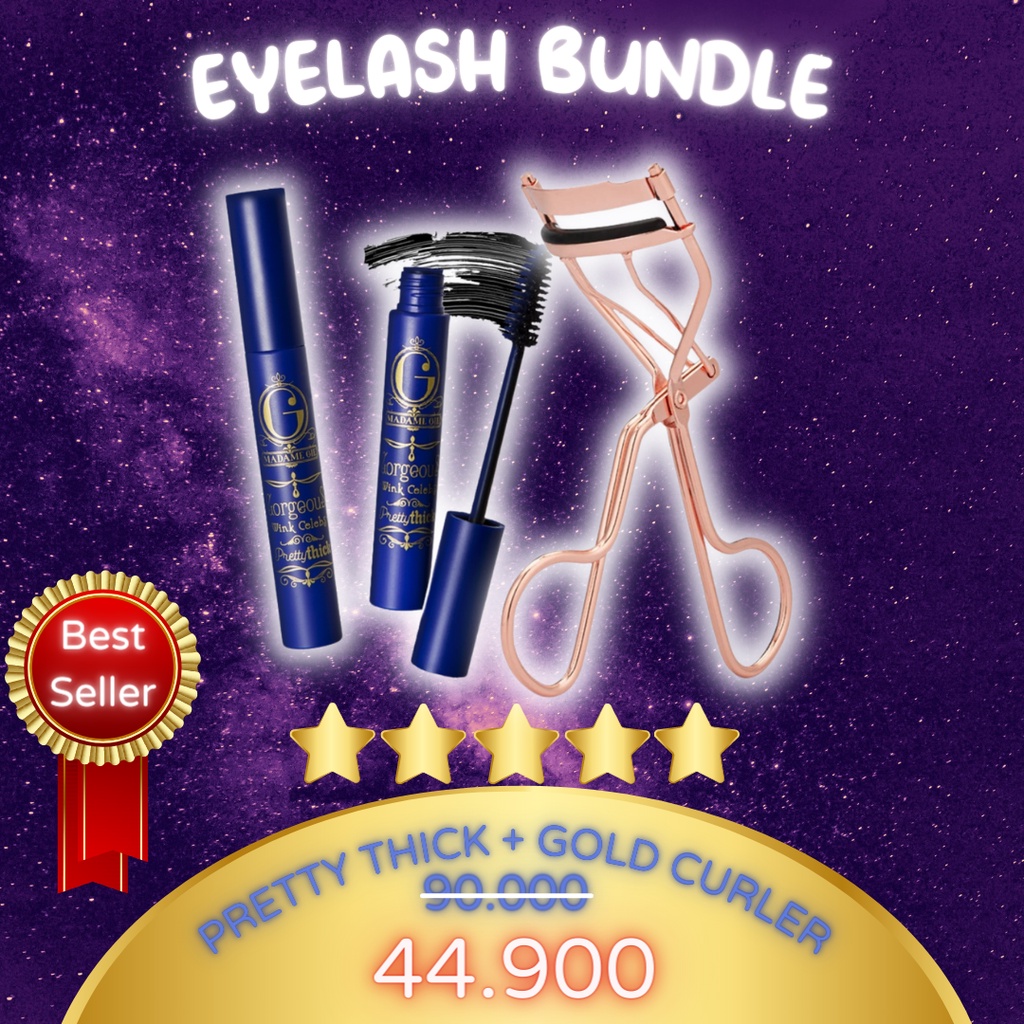 LIZBEAUTY -  [Bundle] Madame Gie Mascara Gorgeous Wink Celebs Pretty Thick X Ultimate Lashes Eyelash Curler Penjepit Bulu Mata