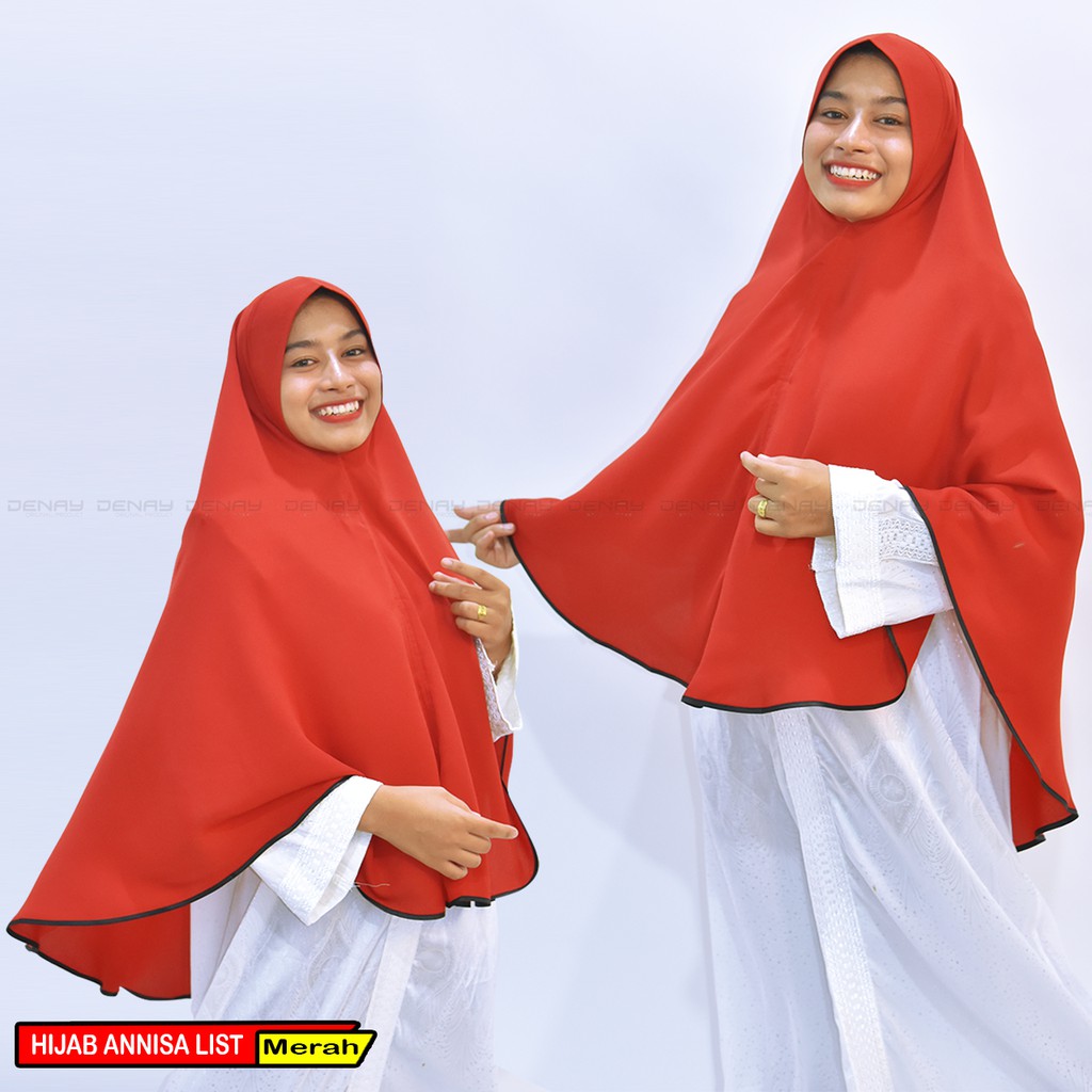 TOKODENAY - Kerudung Hijab muslimah Syar'i wolly crape premium mode syiria ANNISA LIST