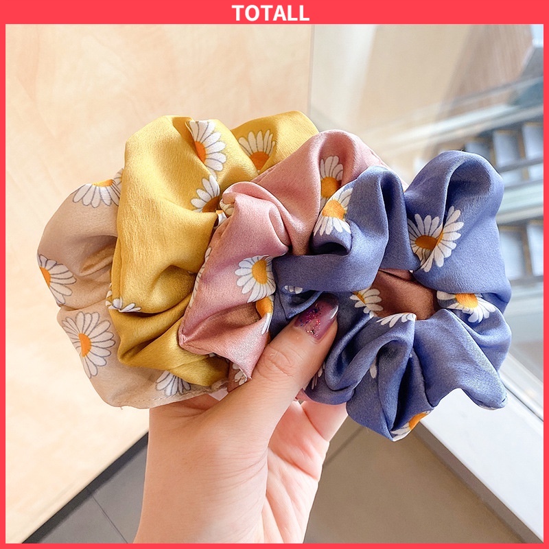 [✅READY STOCK] COD Korean Fashion Ikat Rambut Scrunchie Ponytail Elastis Bahan Satin Gelang Untuk Wanita  Penjualan Panas Mode