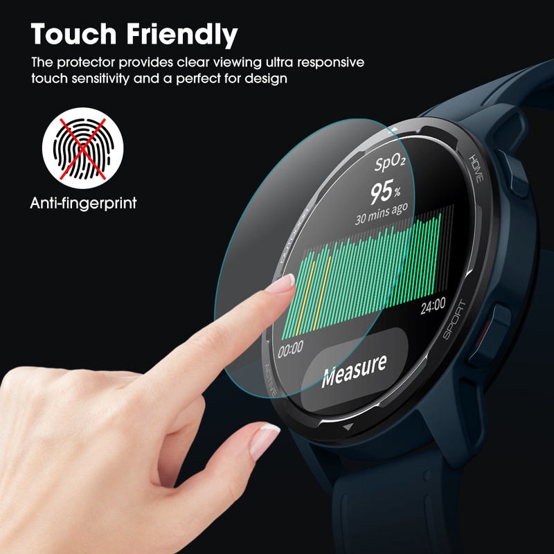 Pelindung Layar Tempered Glass Anti Gores Untuk Xiaomi Mi Watch S1 Active