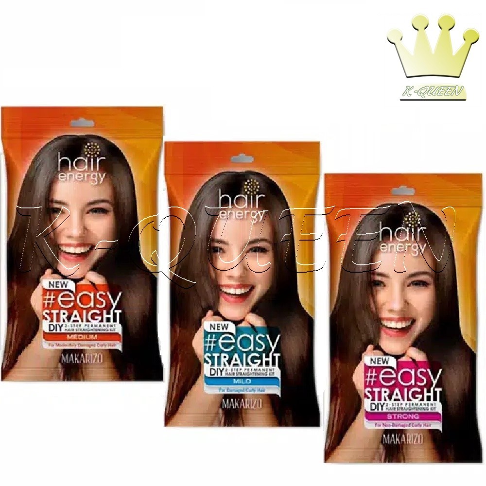 MAKARIZO Easy Straight 80ml X2 STEP Obat Pelurus Rambut Smoothing Rebonding Mild Strong Medium