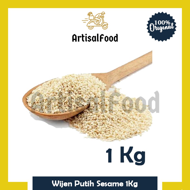 

Wijen putih white sesame 1kg Kiloan