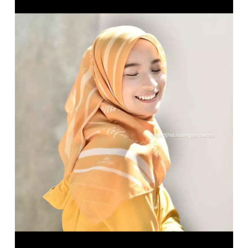 MONOGRAM YELOW SCRAF HIJAB MANDJHA BY IVAN GUNAWAN