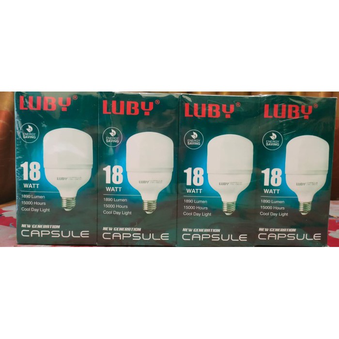 Lampu LED Luby Capsule 18 Watt 18W Cahaya Putih