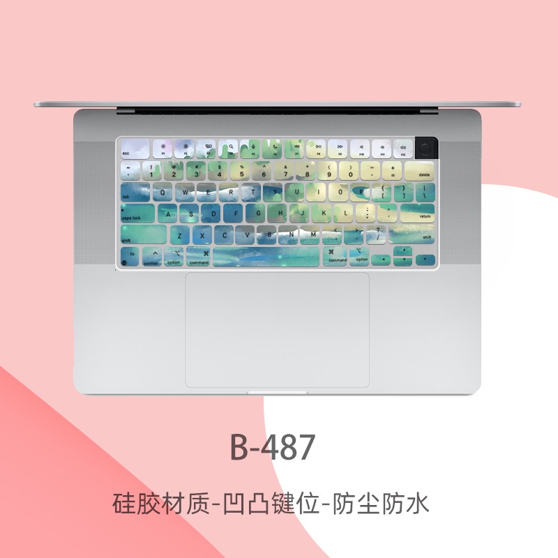 Cover Pelindung Keyboard Motif Kartun Bunga Untuk Apple 2021 MacBook Pro14 / 16 M1 A2442 / A2485