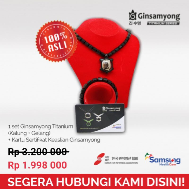 ginsamyong titanium series + gelang ginsamyong
