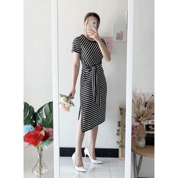 Velena Dress (Dress Import Stylish Comfy model Asymetris)