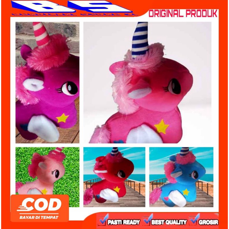 Boneka little pony UNICORN bertanduk tinggi +-35 cm label SNI