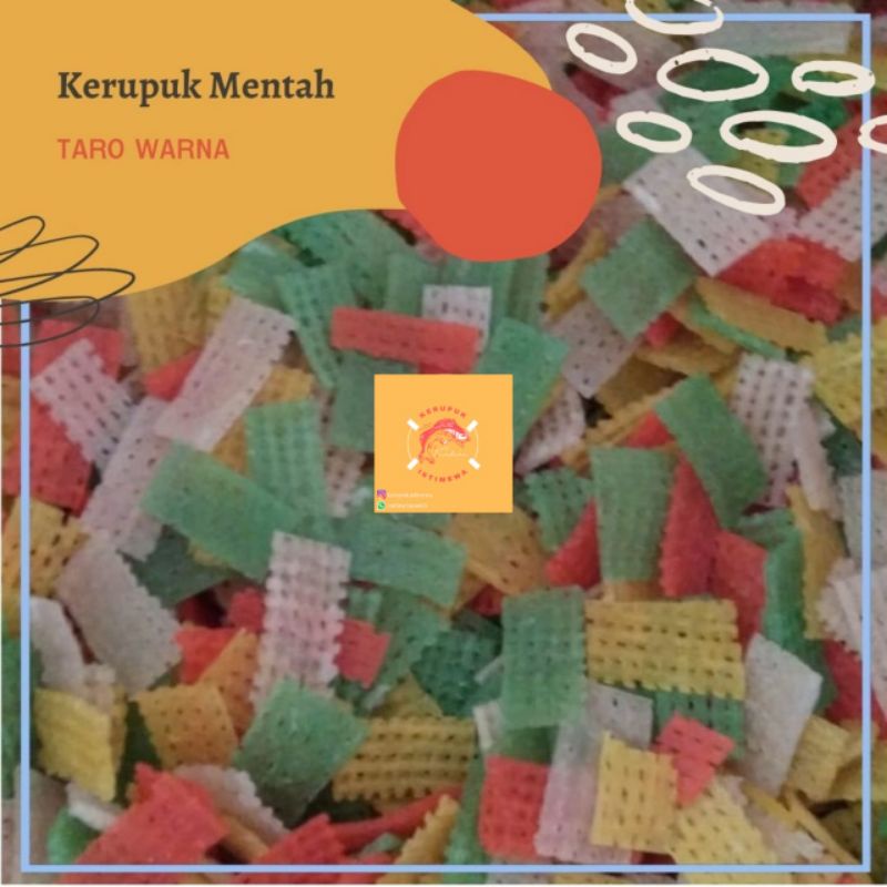 

250 GRAM KERUPUK TARO WARNA WARNI / KERUPUK MENTAH