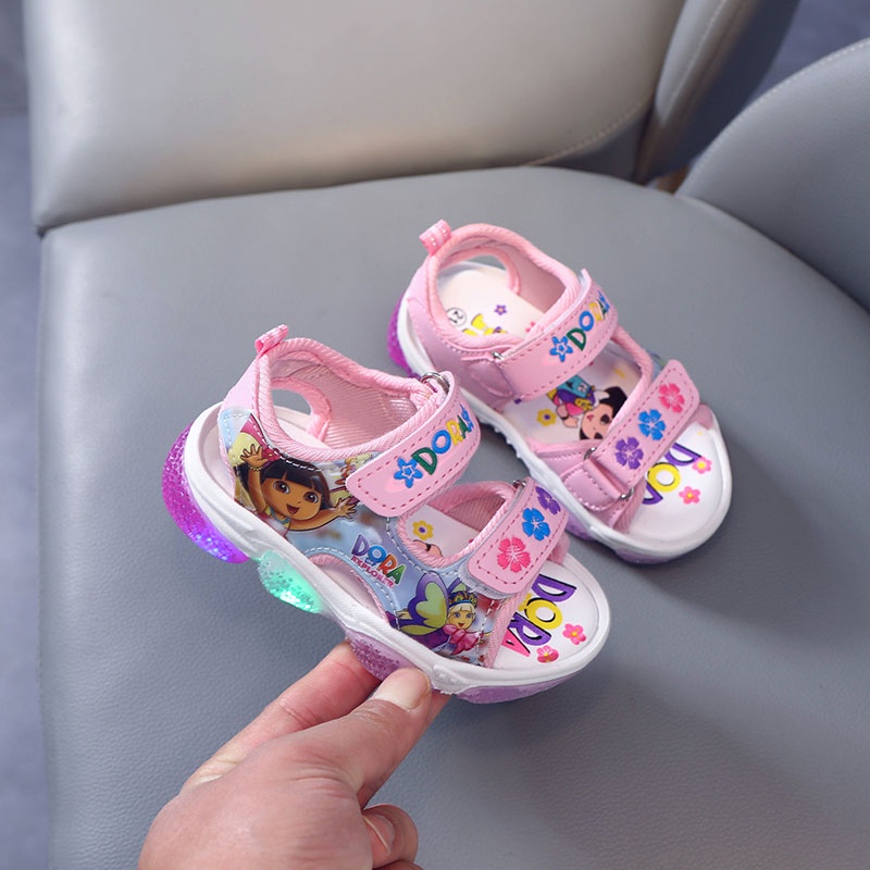 Sandal Anak Perempuan - Sendal Anak Laki Laki Ultra Light Super LED Sport Import DORA 007 Casual Fashion