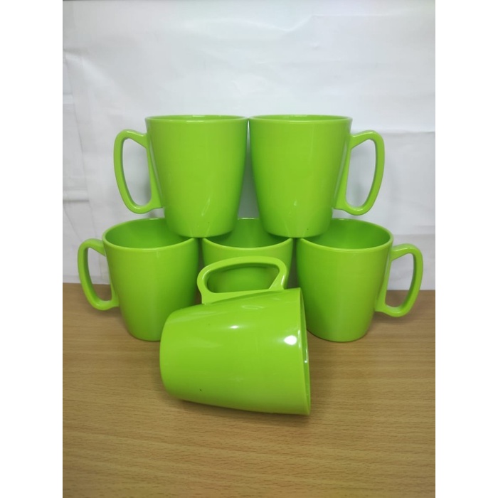 6 PCS CANGKIR MELAMIN ASLI ( DINNER WARE) BAHAN BERKUALITAS TINGGI - 6ungu