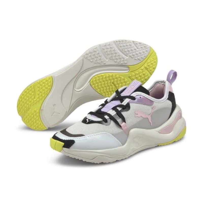 ORIGINAL Puma Rise Rainbow Dash Women's Sneakers - White Sepatu Wanita Asli