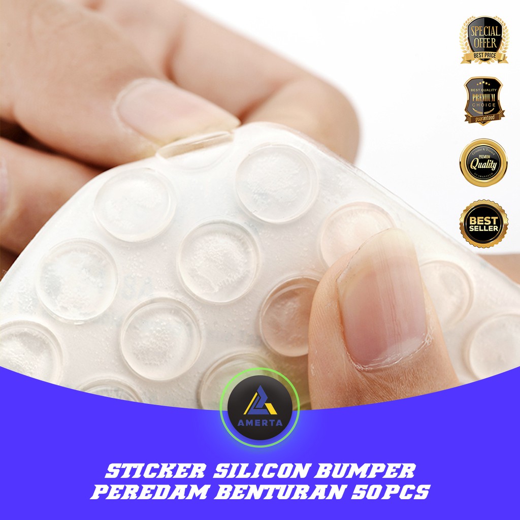 Sticker Silikon Bumper Peredam Benturan 50 PCS