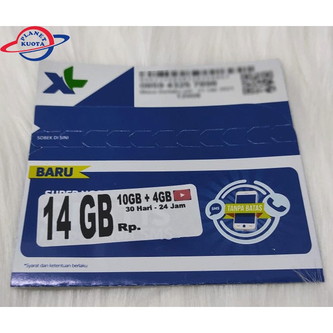 Kartu Perdana Data XL Xtra Combo Special 14 GB
