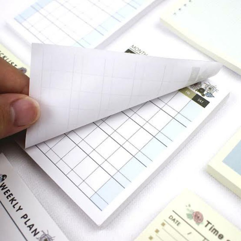 [MYUME.STORE] Pad Sticky Note Memo Jadwal Mingguan Bulanan untuk Stat-2