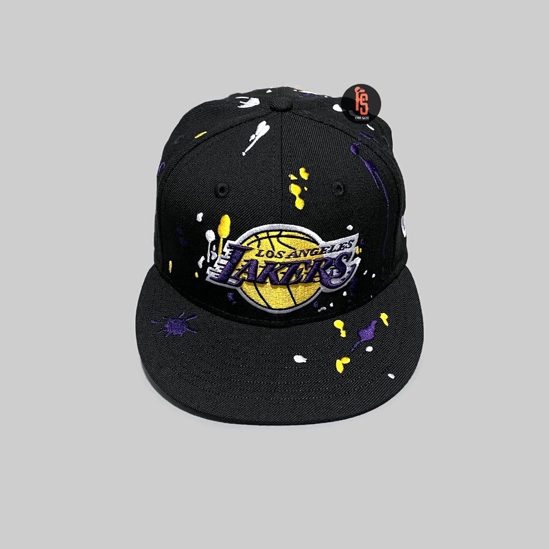 TOPI NEW ERA ORIGINAL 950 SPLASH EMBROIDE LOS ANGELES LAKERS BLACK