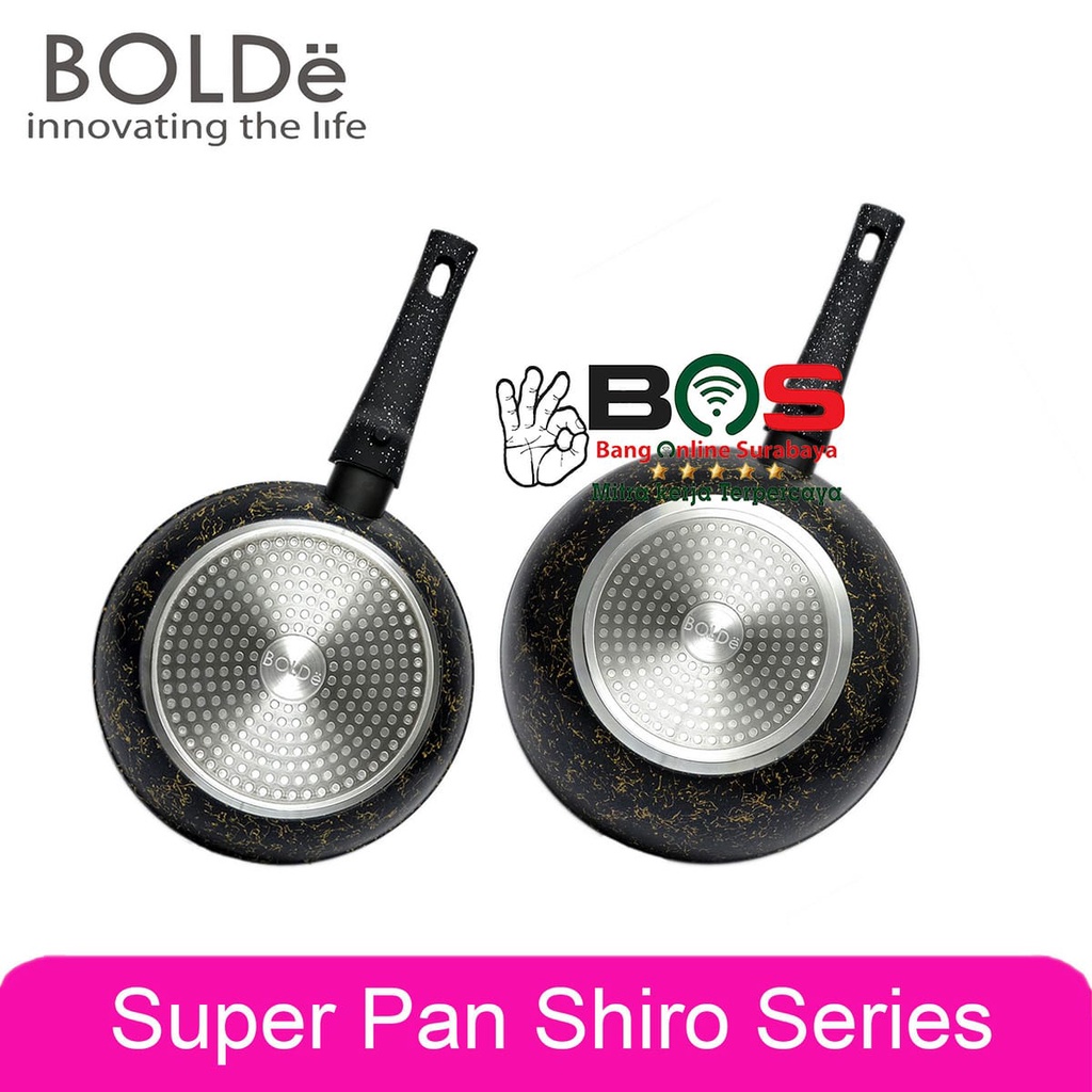 Bolde Super Pan Shiro 2 in 1 Frypan 22CM dan 26CM Detachable Handle