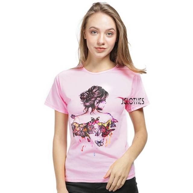 Kalila Fashion Kaos Cewek Desain Keren Kekinian Tumblr Tee Lengan Pendek Pink Shopee Indonesia