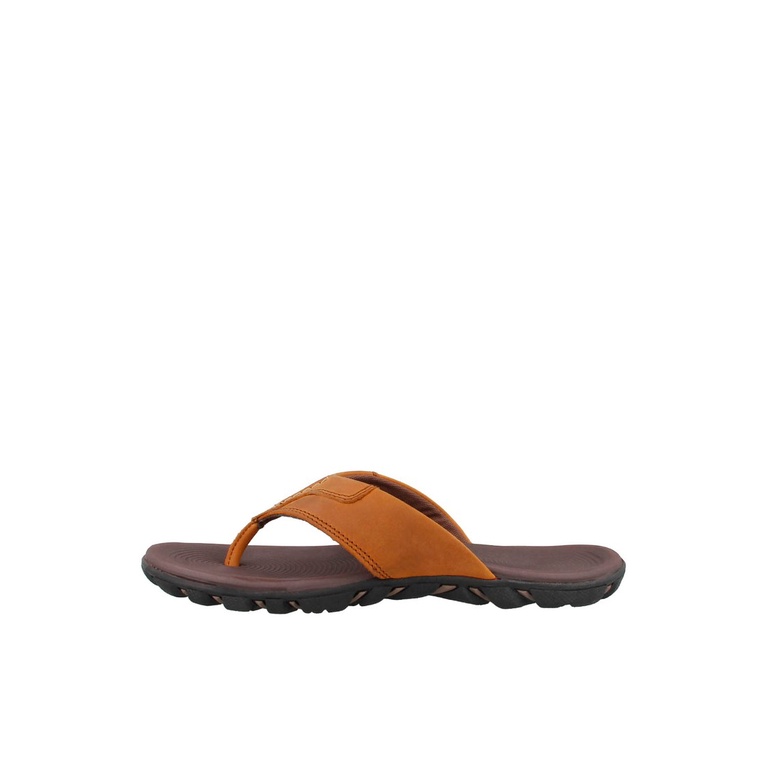 SANDAL JEPIT PAKALOLO PRIA ORIGINAL CASUAL KULIT ASLI COKLAT PB07