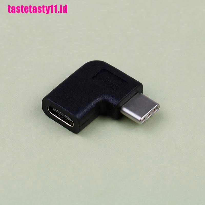 Konverter Sudut Kanan 90 Derajat USB 3.1 Tipe C Male Ke Female USB-C