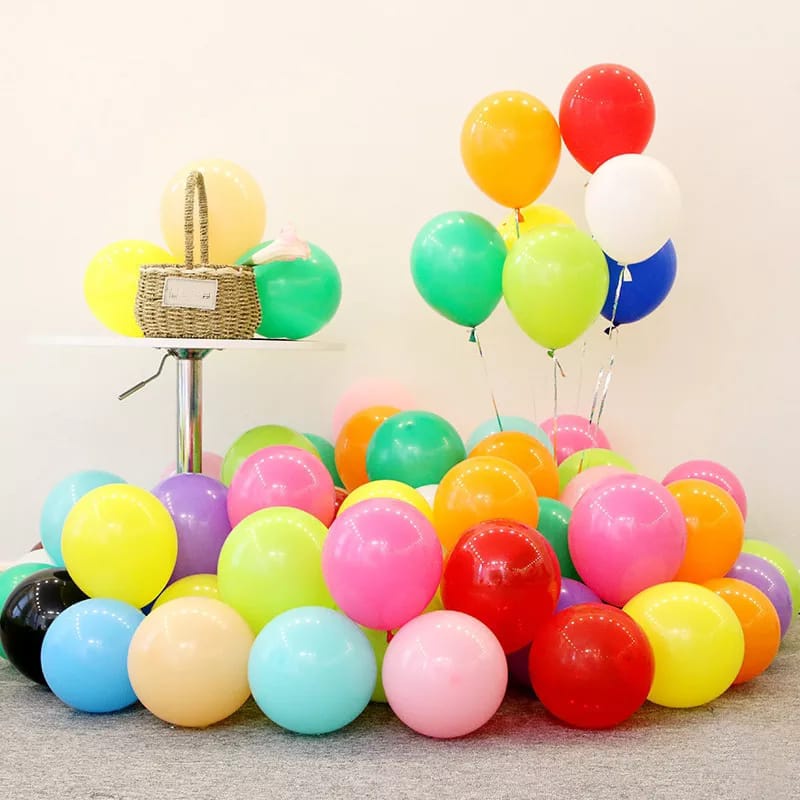 BALON MIX MAINAN ANAK / BALON DENGAN TALI WARNA WARNI / BALON DEKORASI