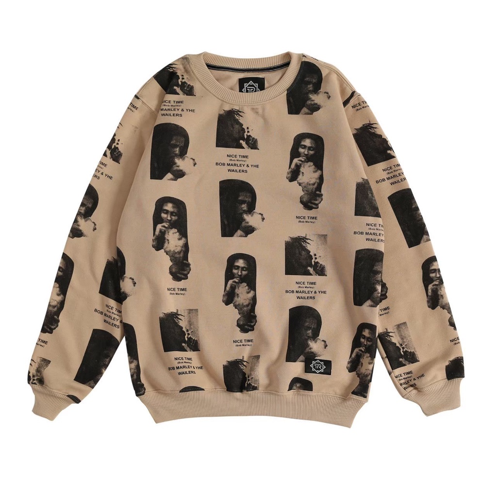 [BISA COD] Sweater/Crewneck Unisex FULLPRINT BOBMARLEY ( Pria/Wanita ) Distro TR (100% Original Guarantee)